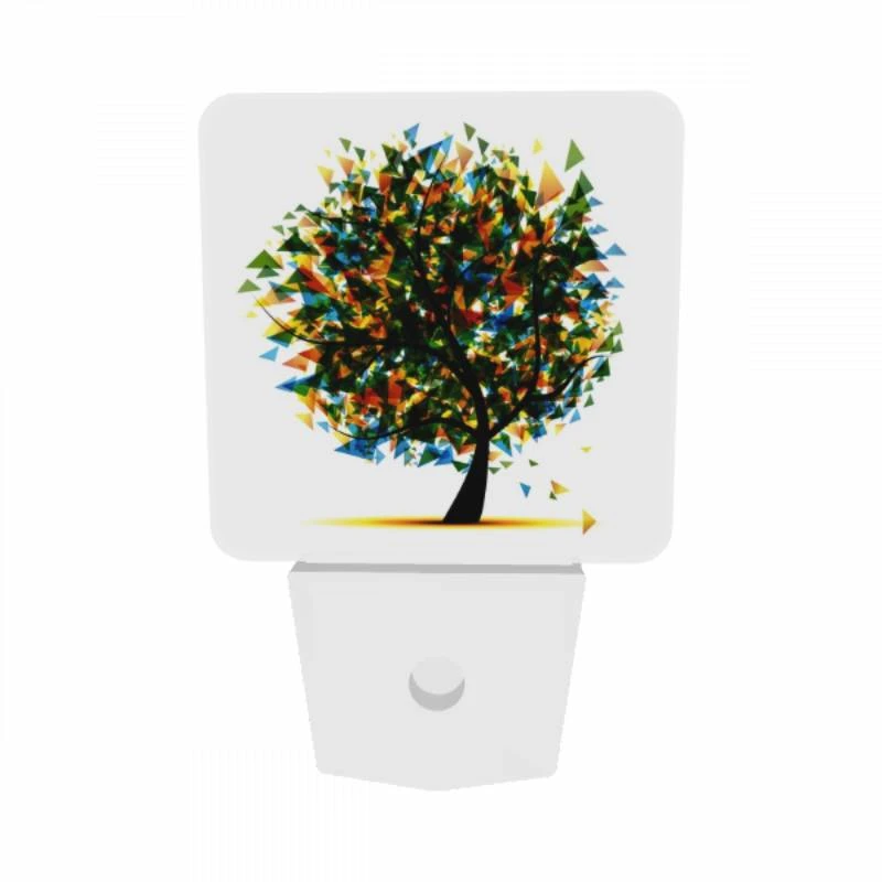 Night Light Set of 2, A tree with a rainbow of colors. Night Light Set Of 2, A Tree With A Rainbow Of Colors. -Pattern Night Light 4db3734e579a522e39b59f0d42e95988cc285292