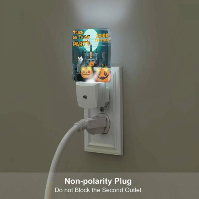 Night Light Set of 2, A poster advertising a Halloween party. Night Light Set Of 2, A Poster Advertising A Halloween Party. -Pattern Night Light 4dca5eef29fae0761b9b182b57c82d5f07113c3b
