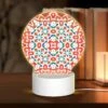 Round Acrylic Night Light, A Colorful And Intricate Design On A Red Background. 2 Round Acrylic Night Light, A Colorful And Intricate Design On A Red Background. -Pattern Night Light 4e591f960d93a1e4a0e7f079fcc43de5a51386b2