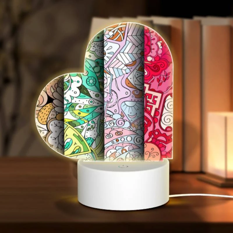 Love Acrylic Night Light, Four different colored designs of swirls and patterns. Love Acrylic Night Light, Four Different Colored Designs Of Swirls And Patterns. -Pattern Night Light 4eb600c2054dc25b5bb0c939d965881af20d3dfd