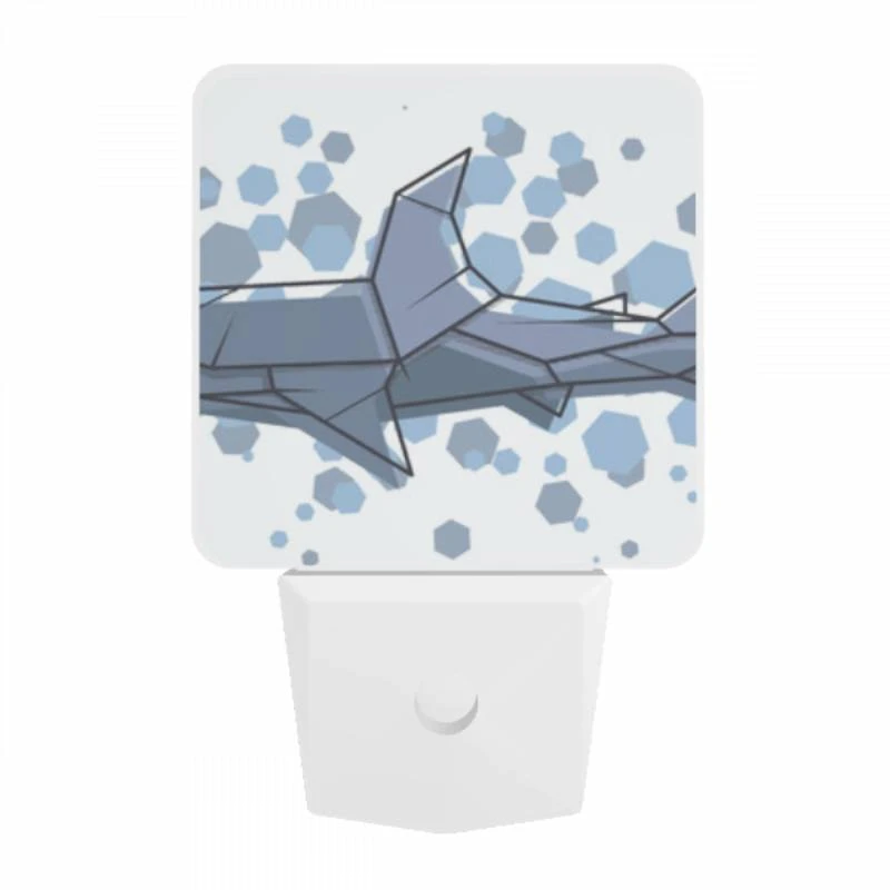 Night Light, A shark is shown in a cartoon style with a blue background. Night Light, A Shark Is Shown In A Cartoon Style With A Blue Background. -Pattern Night Light 4f9600118c3a4200af0e37f62cba39b10ea7610a