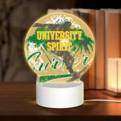 Round Acrylic Night Light, A Logo For University Spirit.