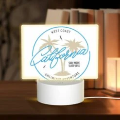 Rectangular Acrylic Night Light, A Logo For West Coast California.