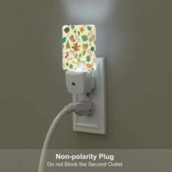 Night Light, A Colorful Pattern Of Flowers And Leaves With A Smiling Face. 5 Night Light, A Colorful Pattern Of Flowers And Leaves With A Smiling Face. -Pattern Night Light 51f4ba3ad3f18e941d3fff0542180f41a773a5a3