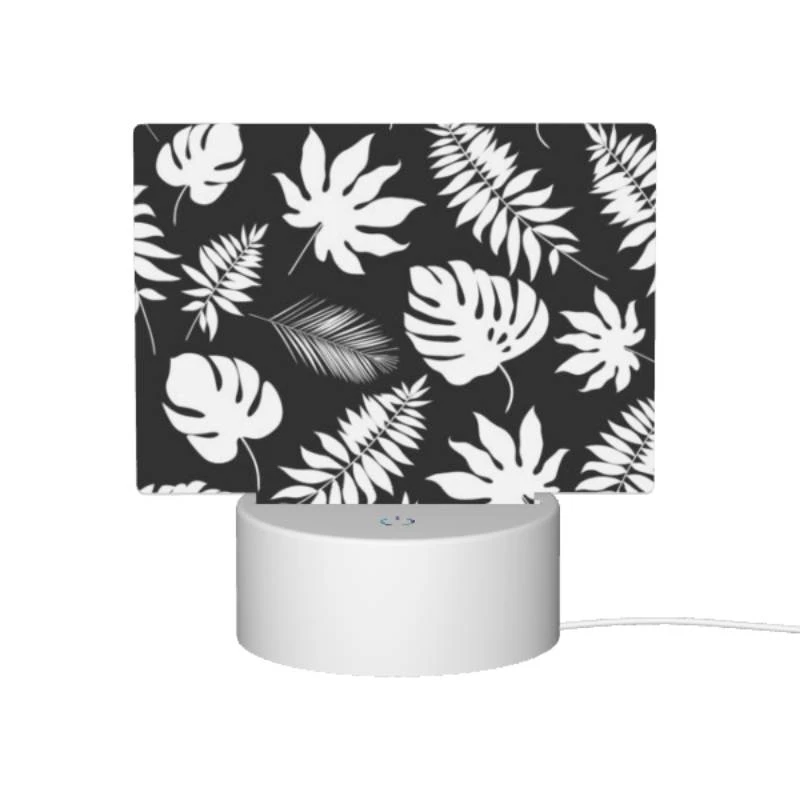 Rectangular Acrylic Night Light, A pattern of leaves on a black background. Rectangular Acrylic Night Light, A Pattern Of Leaves On A Black Background. -Pattern Night Light 53a275634cd47203bd462611306088c9ae4aefb1