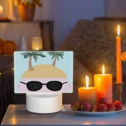 Rectangular Acrylic Night Light, A Cartoon Drawing Of A Man With Sunglasses And A Shaggy Haircut. 8 Rectangular Acrylic Night Light, A Cartoon Drawing Of A Man With Sunglasses And A Shaggy Haircut. -Pattern Night Light 53af2583a967ec22e10d9a37971e5fda095837c4