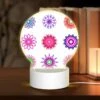 Round Acrylic Night Light, A Collection Of Colorful Flower Designs. 1 Round Acrylic Night Light, A Collection Of Colorful Flower Designs. -Pattern Night Light 5559b42fa8943a76c13271799f4e3f18ff953e43
