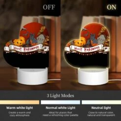 Love Acrylic Night Light, A Halloween Sign With A Cat And A Pumpkin On It. -Pattern Night Light 556d9b3972264b66f828474c5f9cfec9d4f4a7da