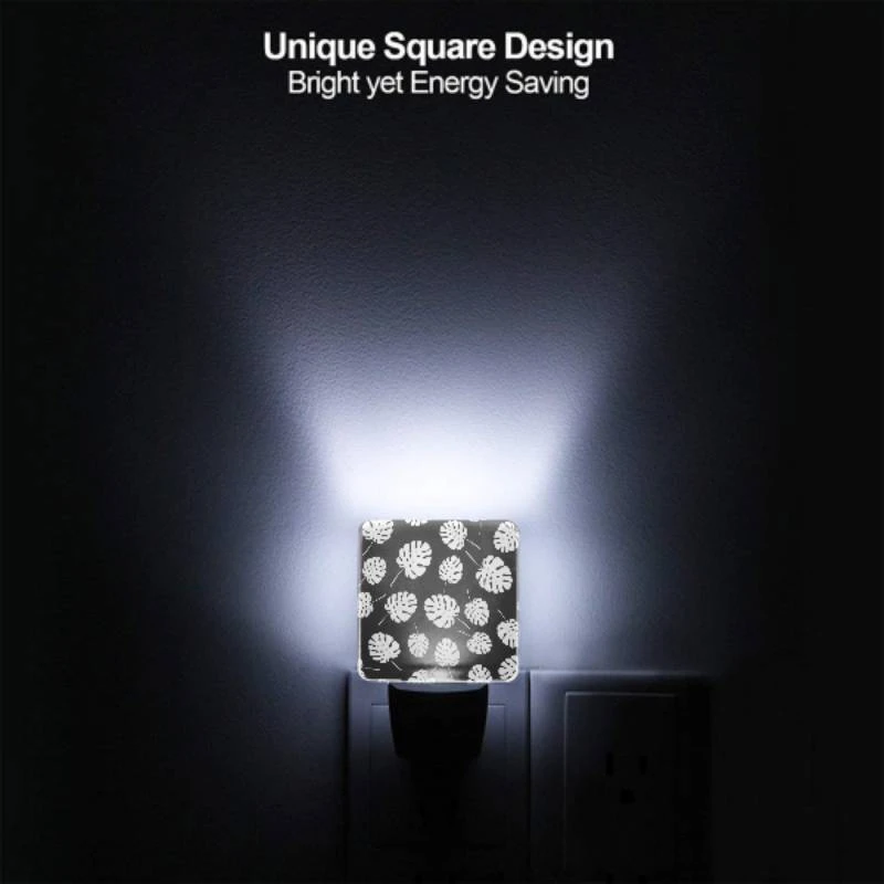 Night Light, A pattern of white leaves on a black background. Night Light, A Pattern Of White Leaves On A Black Background. -Pattern Night Light 57a01cfe55382b70b2ba61503e6f500064a3cad2