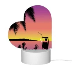Love Acrylic Night Light, A Cocktail Glass Is Sitting On A Table In Front Of A Beautiful Sunset. 11 Love Acrylic Night Light, A Cocktail Glass Is Sitting On A Table In Front Of A Beautiful Sunset. -Pattern Night Light 5828170e7d7468210842564aad7e1fe5fb4ffd3a
