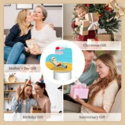 Love Acrylic Night Light, A Man Is Sitting On A Beach Chair With A Drink In His Hand. -Pattern Night Light 584b7cfcf58fa85b3bf2bcb62f6d4082d5715c26