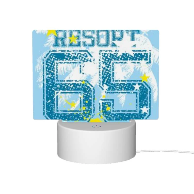 Rectangular Acrylic Night Light, A blue and yellow shirt with the number 66 on it. Rectangular Acrylic Night Light, A Blue And Yellow Shirt With The Number 66 On It. -Pattern Night Light 58c44941fe75cc8f10ba8725a52d5b7fd6a2ce92