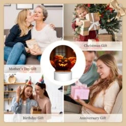 Round Acrylic Night Light, A Group Of Pumpkins With Faces Drawn On Them. 9 Round Acrylic Night Light, A Group Of Pumpkins With Faces Drawn On Them. -Pattern Night Light 59174b4b8e13650ffedbd03297e7ba1682edfeaa