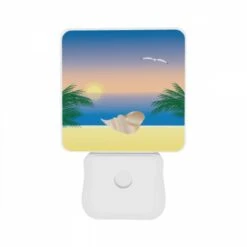 Night Light Set Of 2, A Beautiful Sunset With A Shell On The Beach. 10 Night Light Set Of 2, A Beautiful Sunset With A Shell On The Beach. -Pattern Night Light 59dfc01727612c6af3decc8ada678b2deb7afc33