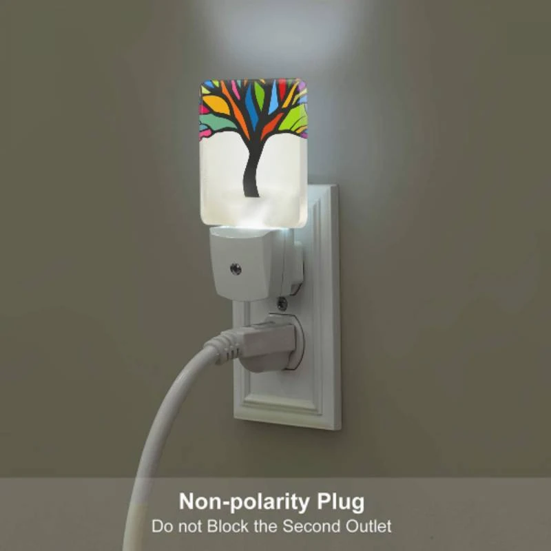 Night Light, A colorful tree with a black trunk. Night Light, A Colorful Tree With A Black Trunk. -Pattern Night Light 59f4361a6bd3fd6db85270cc15021b44a351a855