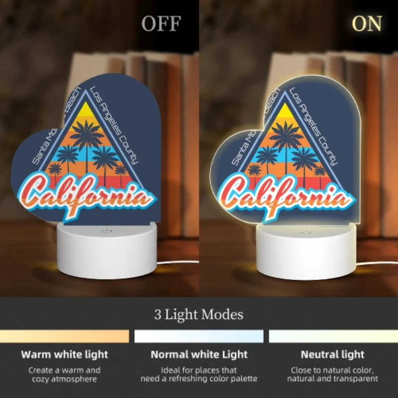 Love Acrylic Night Light, A colorful logo for California. Love Acrylic Night Light, A Colorful Logo For California. -Pattern Night Light 5a15a64cee42c13ba3bd56990a480237ac33bf59