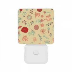 Night Light Set Of 2, A Colorful Floral Pattern With Red 10 Night Light Set Of 2, A Colorful Floral Pattern With Red -Pattern Night Light 5a8e4684d03e90f2f1560342f557afddbcca1c4d