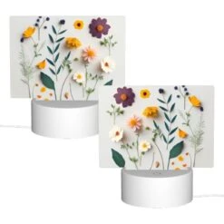 Rectangular Acrylic Night Light, A Collection Of Different Flowers And Leaves. 3 Rectangular Acrylic Night Light, A Collection Of Different Flowers And Leaves. -Pattern Night Light 5aca013511f106dfe2dd6343efa8756cba42d43a