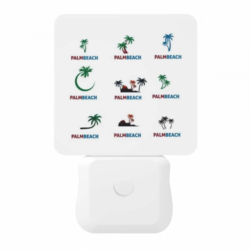 Night Light, Six different colored palm trees are shown in a row. Night Light, Six Different Colored Palm Trees Are Shown In A Row. -Pattern Night Light 5b78194f7547c79e986cdf8e5eca0c4a79be51a7