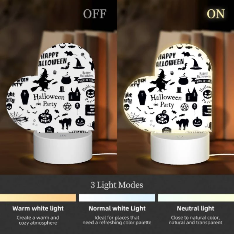 Love Acrylic Night Light, A collection of Halloween party stickers. Love Acrylic Night Light, A Collection Of Halloween Party Stickers. -Pattern Night Light 5bfd6c029c0def52024bf754e692bdd636904225