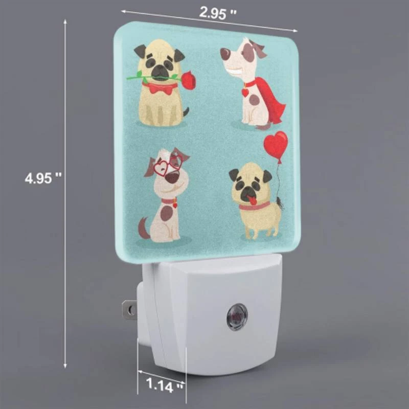 Night Light, Four different dog cartoons are shown Night Light, Four Different Dog Cartoons Are Shown -Pattern Night Light 5e113c1b724c74e8d74524d8803999fceb23b1e5
