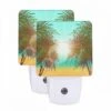 Night Light Set Of 2, A Sunset With Two Palm Trees In The Foreground. 1 Night Light Set Of 2, A Sunset With Two Palm Trees In The Foreground. -Pattern Night Light 5e931d6c40b45dd6195cb5859588783fcc091730
