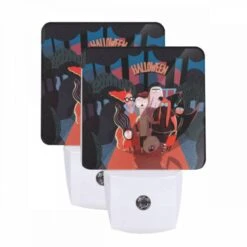 Night Light Set Of 2, A Group Of Halloween Characters