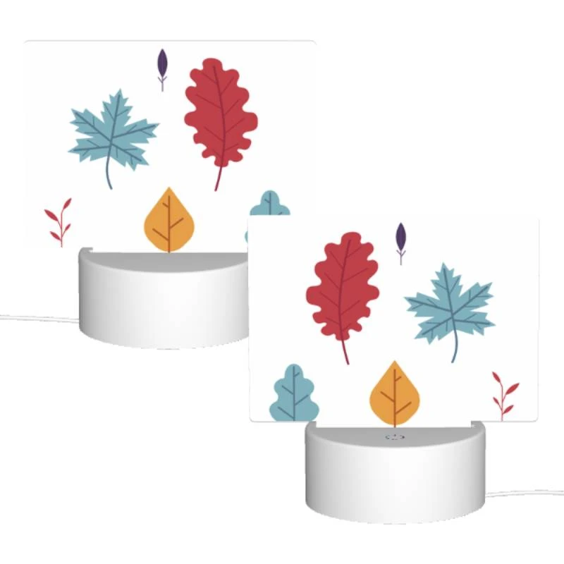 Rectangular Acrylic Night Light, Six different colored leaves are shown in a row. Rectangular Acrylic Night Light, Six Different Colored Leaves Are Shown In A Row. -Pattern Night Light 5f10313b3d327c0648488c29c0864d3c68f207d0