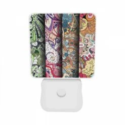 Night Light Set Of 2, Three Colorful Designs Are Displayed Side By Side. 9 Night Light Set Of 2, Three Colorful Designs Are Displayed Side By Side. -Pattern Night Light 5f6adcf75b4b7303e99b2afab2240b356e0d07c2