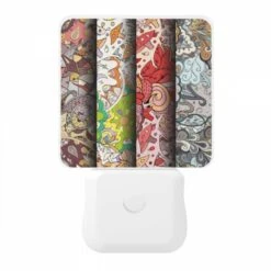 Night Light, Three Colorful Designs Are Displayed On A Wall. 10 Night Light, Three Colorful Designs Are Displayed On A Wall. -Pattern Night Light 5f830f5ec6300fa2ea53bbb14039a5363931a460