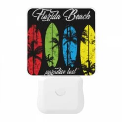 Night Light, A Black And White Image Of A Surfboard With The Words Florida Beach Paradise Lost Written On It. 10 Night Light, A Black And White Image Of A Surfboard With The Words Florida Beach Paradise Lost Written On It. -Pattern Night Light 5fd105bf4ebc9717cb34304b2720c583497c6cdb