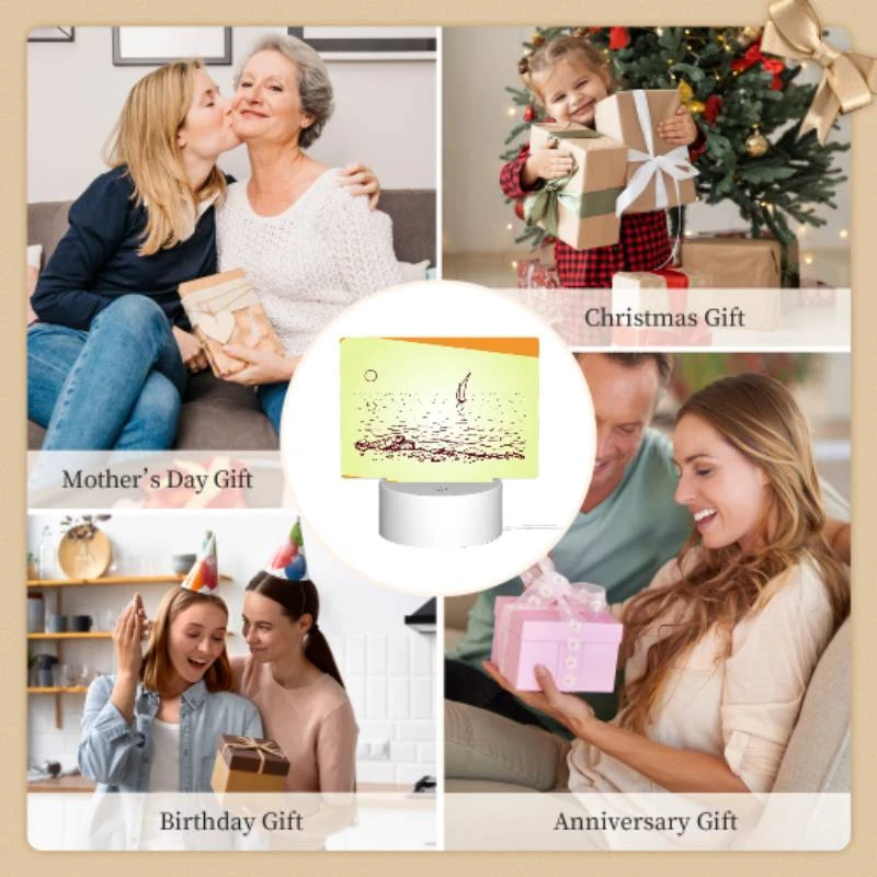 Rectangular Acrylic Night Light, A boat is sailing in the ocean Rectangular Acrylic Night Light, A Boat Is Sailing In The Ocean -Pattern Night Light 607bb9b7fc0c7eeeb059089bb0628b0e45be90b9