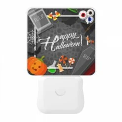 Night Light, A Halloween Sign With A Witch's Hat And A Skeleton. 10 Night Light, A Halloween Sign With A Witch's Hat And A Skeleton. -Pattern Night Light 61d0564a1dd43212e104cf5dac8a7541d6d2dd46