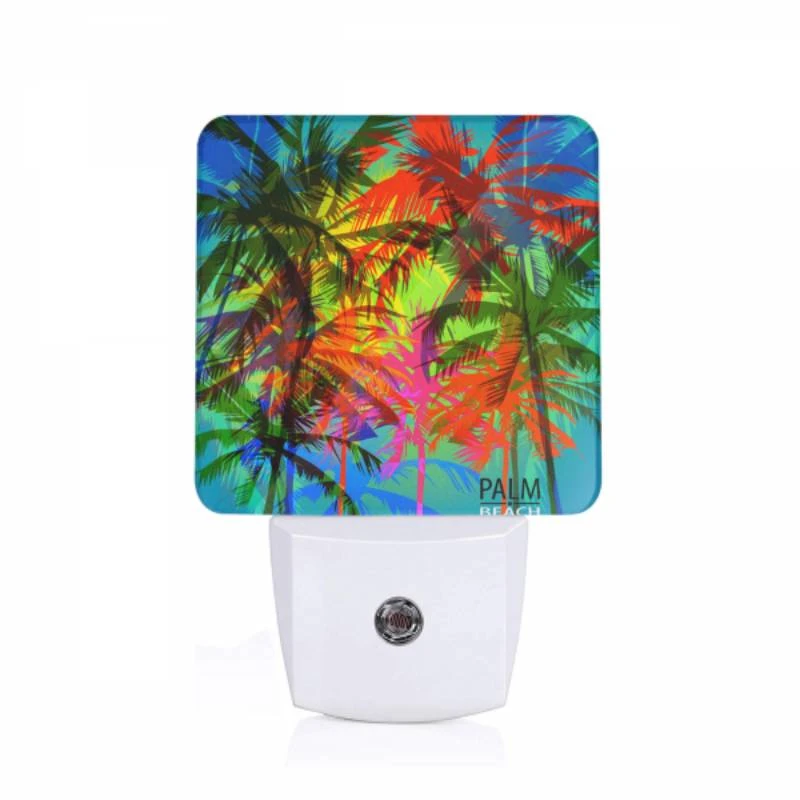 Night Light, A colorful image of palm trees with a logo that reads "Palm Beach." Night Light, A Colorful Image Of Palm Trees With A Logo That Reads "Palm Beach." -Pattern Night Light 61e7a227a8e37aa19445b9011dd59cd2e8821658