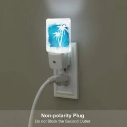 Night Light, A Blue And White Painting Of A Palm Tree. 5 Night Light, A Blue And White Painting Of A Palm Tree. -Pattern Night Light 62f38ca2cd1481320ba6ccdf836222bdde8135ec