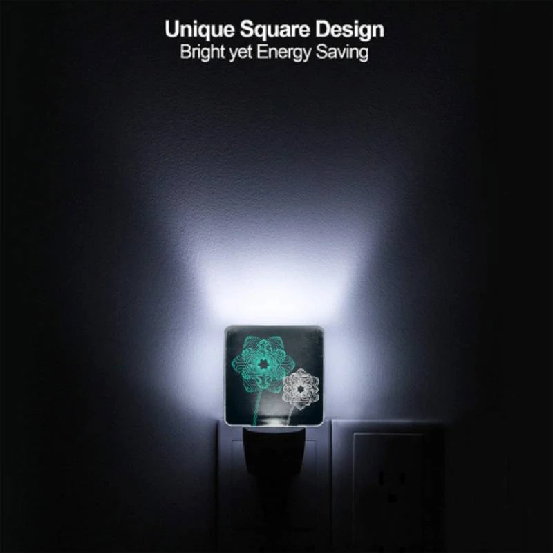 Night Light Set of 2, Two blue flowers with green centers. Night Light Set Of 2, Two Blue Flowers With Green Centers. -Pattern Night Light 63d413a4738bf9fd30ee7a729b0daedb76b7bbda