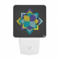 Night Light, A Colorful Geometric Pattern Is Displayed On A Black Background. 9 Night Light, A Colorful Geometric Pattern Is Displayed On A Black Background. -Pattern Night Light 642ddb061a792ac4c9b2a31f076000fa90545994