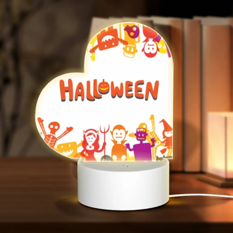 Love Acrylic Night Light, A colorful poster of Halloween characters. Love Acrylic Night Light, A Colorful Poster Of Halloween Characters. -Pattern Night Light 6493ba80a0600b640ed71f6cf2aa6d790569cb3d