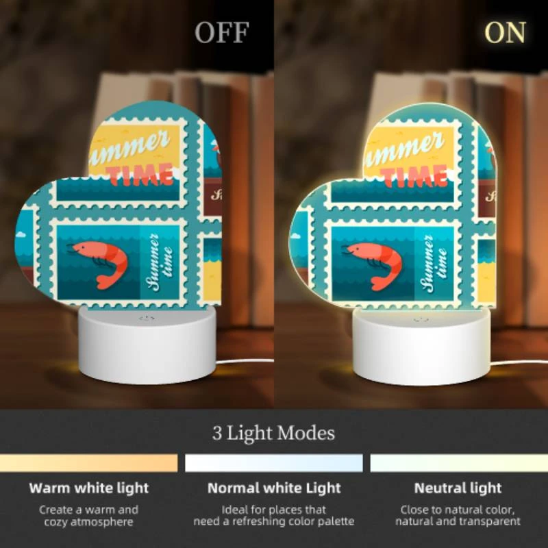 Love Acrylic Night Light, A collection of six postage stamps featuring beach and ocean themes. Love Acrylic Night Light, A Collection Of Six Postage Stamps Featuring Beach And Ocean Themes. -Pattern Night Light 66370a2f2275ba258853ba2b2286b0b813d4ea97