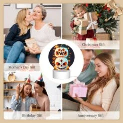 Round Acrylic Night Light, Three Pumpkins Are Stacked On Top Of Each Other 9 Round Acrylic Night Light, Three Pumpkins Are Stacked On Top Of Each Other -Pattern Night Light 6644dab9df7d1a8f89f891dcdca96c691f6d696a