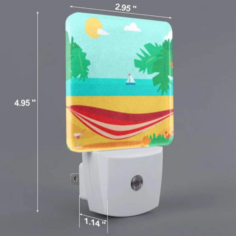 Night Light, A red and white beach umbrella is set up on the sand Night Light, A Red And White Beach Umbrella Is Set Up On The Sand -Pattern Night Light 669b8d48a4026826689b6e851c24f179bf849b66