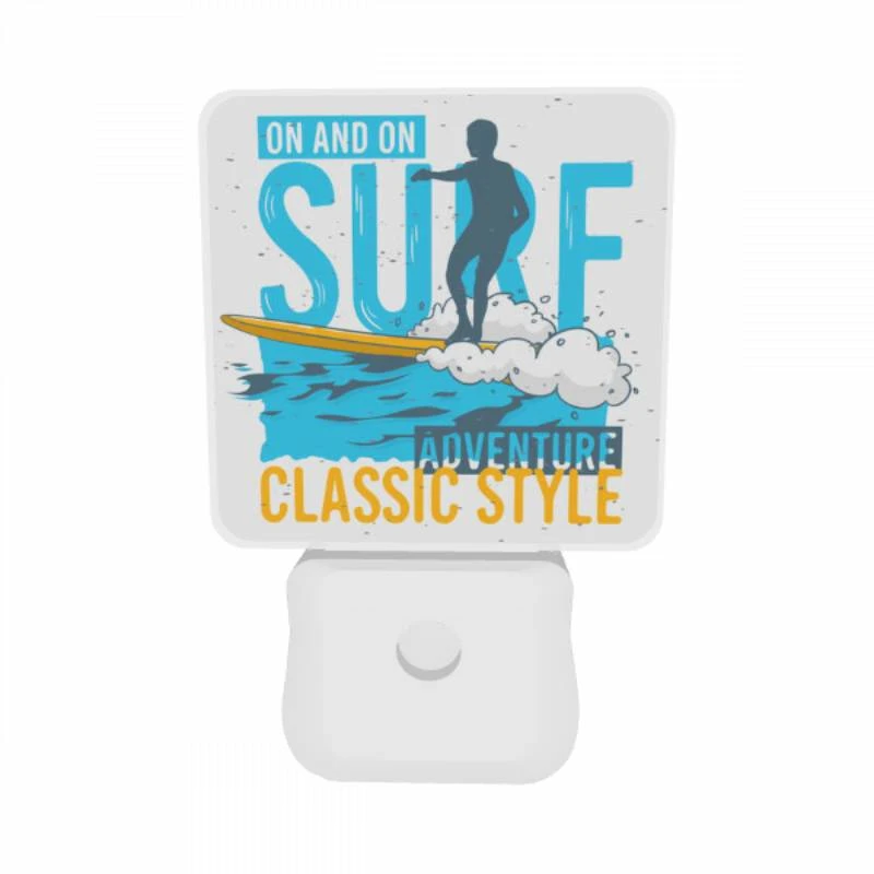 Night Light Set of 2, A man is surfing on a surfboard in the ocean. Night Light Set Of 2, A Man Is Surfing On A Surfboard In The Ocean. -Pattern Night Light 67974edf612dd6e70702fbe234bc1cc1dc9df8ce