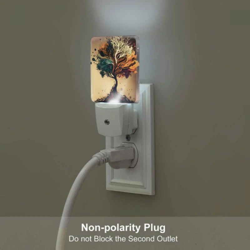 Night Light, A tree with a brown trunk and green leaves. Night Light, A Tree With A Brown Trunk And Green Leaves. -Pattern Night Light 691ef85cab05e4109905d4fef61bf52f9b888723