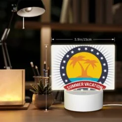 Rectangular Acrylic Night Light, A Logo For Summer Vacation. 7 Rectangular Acrylic Night Light, A Logo For Summer Vacation. -Pattern Night Light 69e8c266a7cf5458f63fd814ea1d8cd2fd74b50c