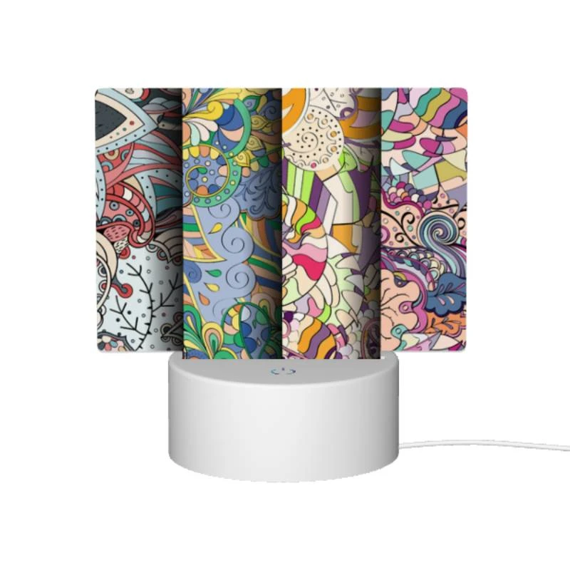 Rectangular Acrylic Night Light, Four different colored paintings of flowers. Rectangular Acrylic Night Light, Four Different Colored Paintings Of Flowers. -Pattern Night Light 69e933443f824f5b4acb5101c1efe58ae944d8c4