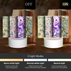 Rectangular Acrylic Night Light, Three Colorful Paintings Are Displayed Side By Side. -Pattern Night Light 6a47ff2a096d0703c09c96405607e6e94ca0b53c