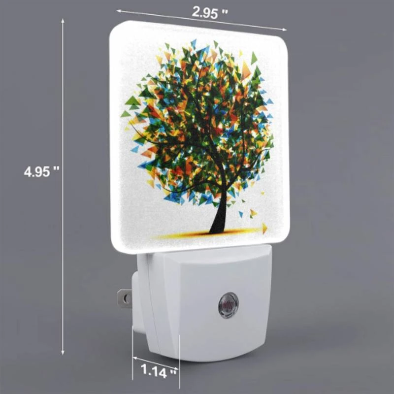 Night Light Set of 2, A tree with a rainbow of colors. Night Light Set Of 2, A Tree With A Rainbow Of Colors. -Pattern Night Light 6b322b067c163e1611ac0c710e768a910391bc72