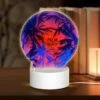 Round Acrylic Night Light, A Colorful Image Of A Beach With A Sign That Says "Palm Beach." 1 Round Acrylic Night Light, A Colorful Image Of A Beach With A Sign That Says "Palm Beach." -Pattern Night Light 6b3abd6abdb7e02d9c131e06e8378ed448b5bc2b