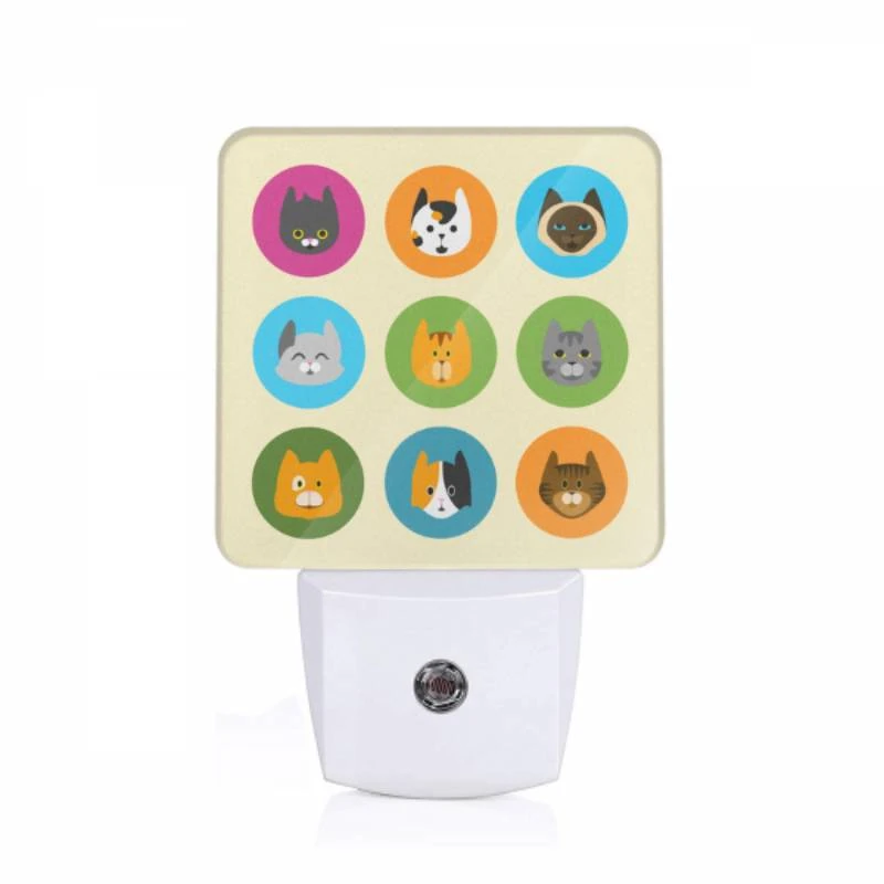 Night Light, A collection of cat images in different colors. Night Light, A Collection Of Cat Images In Different Colors. -Pattern Night Light 6c11c52e7cececb201f3445dbffa6822a4a4da10
