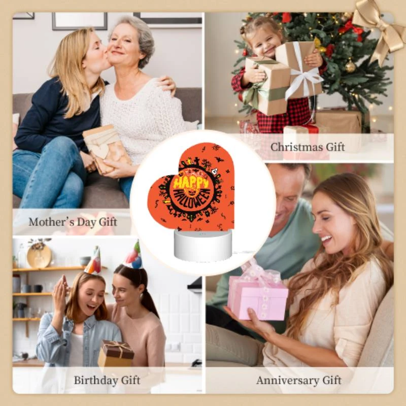 Love Acrylic Night Light, A round orange sign with a happy halloween message. Love Acrylic Night Light, A Round Orange Sign With A Happy Halloween Message. -Pattern Night Light 6cc2348dcb1e63ab317a17bb503e13c32fceedea